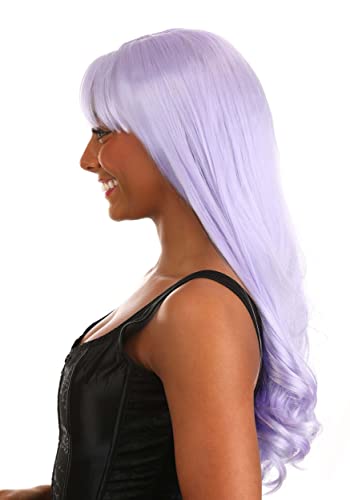 Perruque violet clair longue et wavy pour soirée déguisée de femme - 5