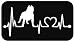 K1004 Pit Bull Heartbeat Lifeline Monitor Pitbull Decal Sticker