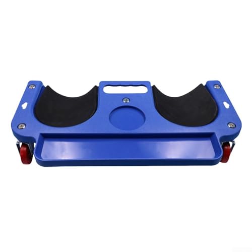 Coussin de réparation de voiture coulissant bleu mobile avec roues de support - 2