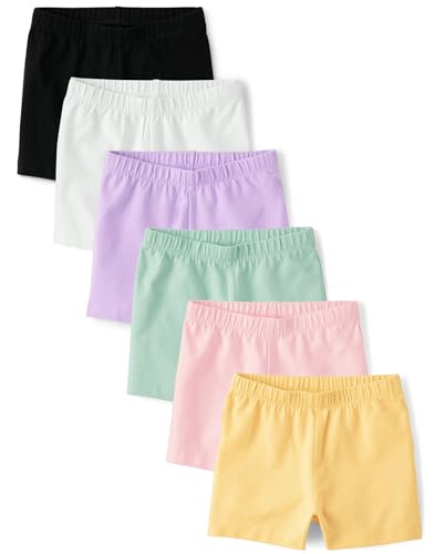 The Childrens Place Baby-Girls and Toddler Assorted Cartwheel Shorts Rose Mist 6-Pack 3 Years