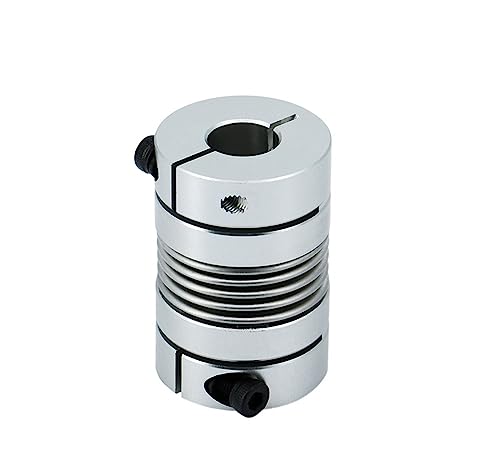 Rigid coupling,Stainless steel rigid coupling 1pcs D25L38 Bellows Coupler Aluminum Alloy Shaft Coupler(6mmx8mm)