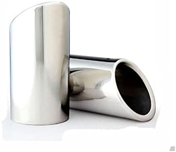 2Pcs Car Stainless Steel Tailpipe Trims Exhaust Muffler Tail Pipe Tip for Audi Q3 2012-2022