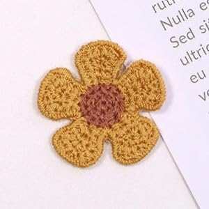 Naszywka haftowana 30 SZTUK 3 CM Kwiat Granatowy Ręcznie Robione Szydełkowe Aplikacje Kwiatowe Naszywki Małe Haftowane Do Prasowania Na Ubrania(Light Pink)