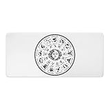 大型マウスパッド ゲーミング 日と月 星座 ホイール 占星術 滑り止めゴムベース 滑らか表面 デスクマット 防水 パソコンマット テーブルマット 耐高温 エッジマウスマット 耐久性 大きい 傷つきにくい キーボードパッド 光学式マウス対応 疲労軽減 パソコン PCゲーム 入学式 お祝い 40x90cm