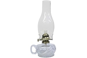 21st Century L392ACL Lite Hearted Clear Glass Oil Lamp