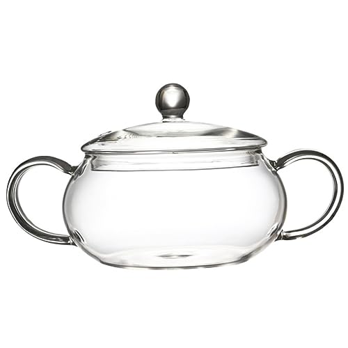 Hemobllo Olla de Vidrio Transparente para Cocina de Inducción con Tapa Resistente al Calor Antiadherente para Guisos Sopas y Alimentos para Bebés