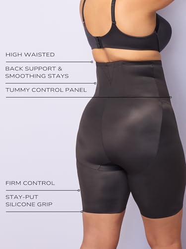 Image of Naomi & Nicole Women's Back Magic Firm Control Hi Waist Thigh Slimmer Shapewear