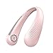 Ventilatore da collo portatile, portatile senza pala, mini ventilatore da collo ricaricabile USB, per bambini, casa, ufficio, viaggi, sport all'aperto (rosa, 21 cm x 14 cm x 6 cm)