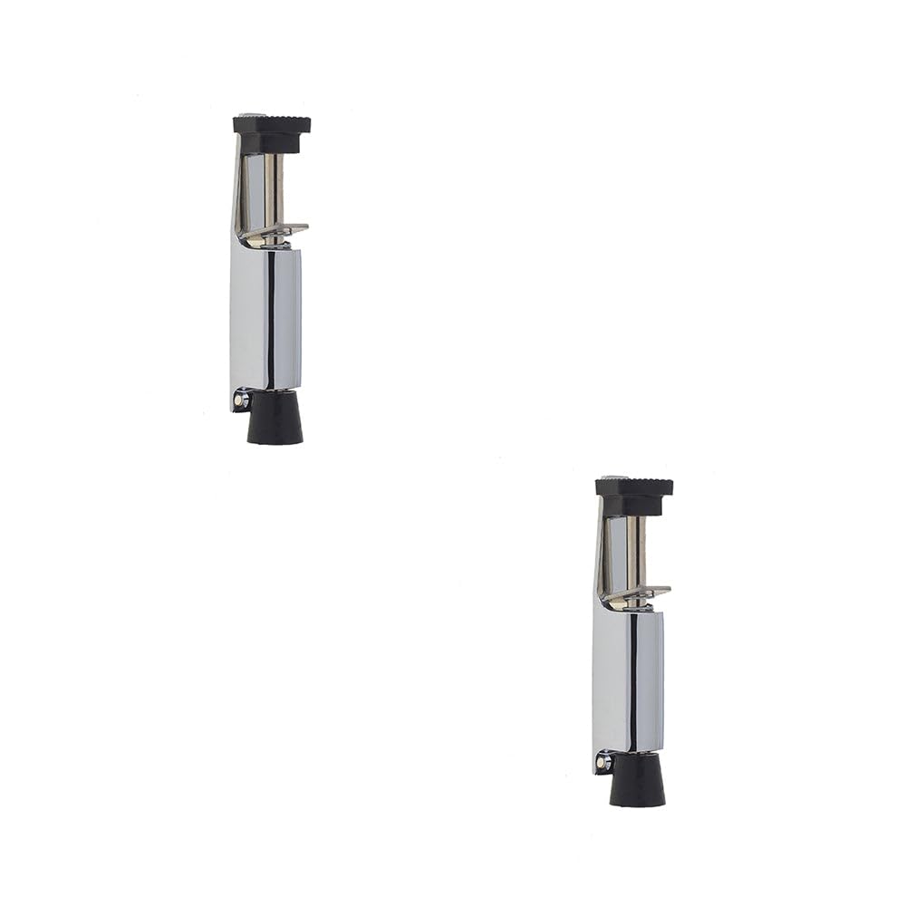 Loops Polished Chrome 2 Pack 120Mm Foot Operated Door Holder - Durable And Convenient Solution