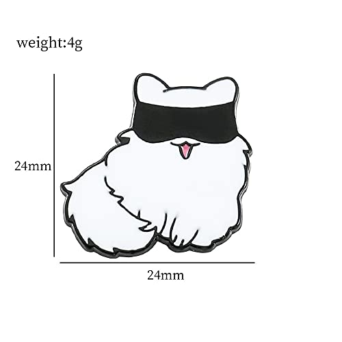 Ealipoi Anime Jujitsu Pins Brooch Alloy Satoru Cosplay Merch Cat for Men 7pcs3