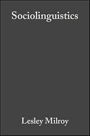 Sociolinguistics: Method and Interpretation