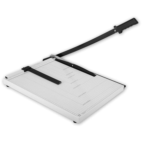 DAIDAIZAI 裁断機 ペーパーカッター 断裁機 金属ベース裁断機 A3 紙 A4 A5 B7 B6 B5 B4 対応 ズレ防止 裁断 ペーパー カッティングマシン 業務用 家庭用 仕事用 写真 のカット 12枚裁断 (A3仕様, 白)