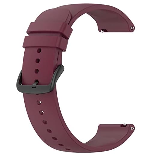 Estilo no Pulso, Pulseira lisa 20mm compatível com Garmin Vivoactive 5 cor: Vinho