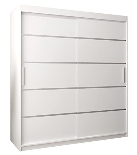 ABIKSMEBLE Armoire à Portes Coulissantes - Penderie Verona 1 - Meuble Porte Coulissante -...