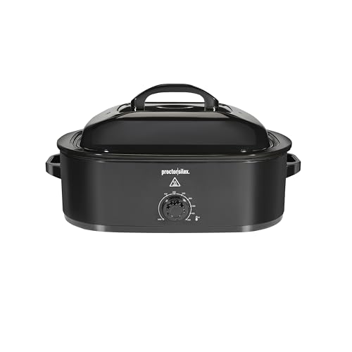 Comparison: Best Turkey Roaster Oven 10 Proctor Silex 24-Pound Electric Roaster Oven with Variable Temperature Control, Self-Basting Lid & Removable Pan, 18 Quart, Black (32211)