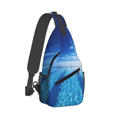 Mochila cruzada deportiva negra para adultos miniatura 2