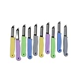 Colorhome Messer Küchenmesser Messerset Schälmesser - 10 Stück - mit Etui - Gemüsemesser 6 cm -...