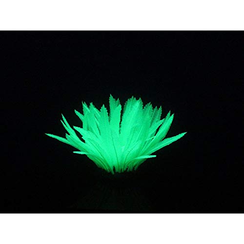 Aqua Lumo Planta de Helecho (Silicona), Color Verde Fluorescente