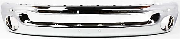 Front Bumper Chrome + Bumper Cover Textured + Valance Plastic + Fog Light Trims LH & RH Side Compatible with Dodge Ram Series 2006-2009 | DIRECT REPLACEMENT | CH2599101 CH1002383