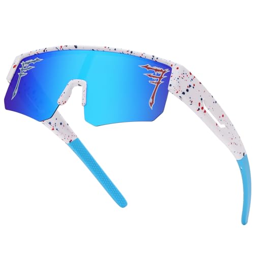 Image of FIXEROS Polarized Fit Over Glasses Sunglasses for Men Women Wrap Around Sports Goggles for Driving Cycling Fishing