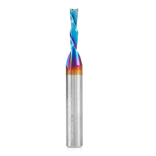 Image of Amana Tool Solid Carbide Spektra Extreme Tool Life Spiral Plunge Router Bit Down-Cut, 46415-K, 1 /4 Dia x 1 CH x 1 /4 Shank 2-1 /2 Inch L