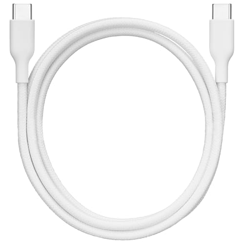 Image of Best Buy essentials Phone Charging Cables & USB Accessories - Lightning, USB-C & USB Cables, USB Hubs & Power Accessories (USB-C to USB-C Cable, 4 ft (WHT))