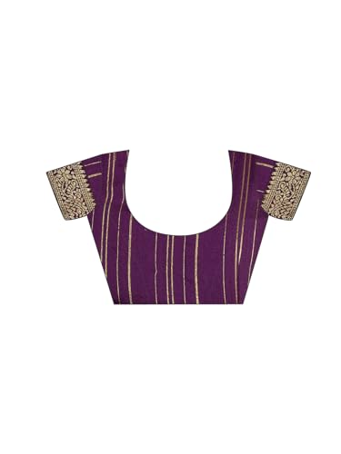 Image of Satrani Women's Georgette Embroidery & Stone Work Saree with Unstitched Blouse Piece