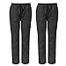 Medgear 2-Pack Womens Scrubs Pants, Utility Style with 7 Pockets (as1, Alpha, m, Regular, Regular) Black
