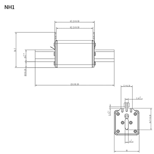 Fusible RT16-1 NT1 100A haute performance à coupure rapide CA - 5