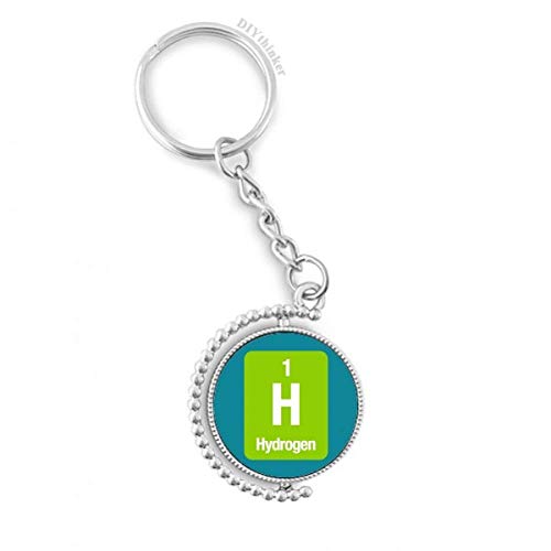Porte-clés hydrogène rotatif antistress pour passionné de science