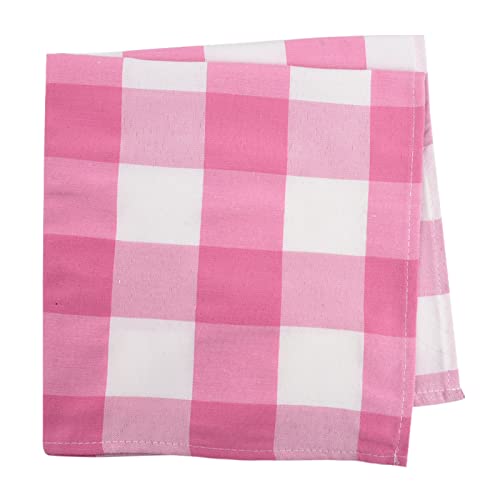 Xiabing Buffalo Check Plaid Cloth Dinner Napkin For Everyday Place Settings, Farmhouse Decor, Family Dinners, Bbq's, And Holidays ,20X20, Set Of 6, Pink& White #TOP1