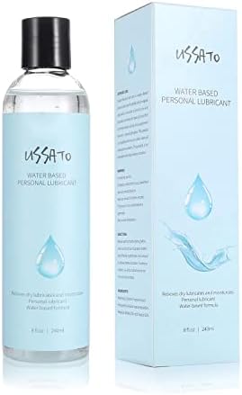 USSATO Water Based Lube, Natural Feeling Long Lasting Non Sticky Slippery Personal Lubricant Moisturizer for Women Men and Couple Massage
