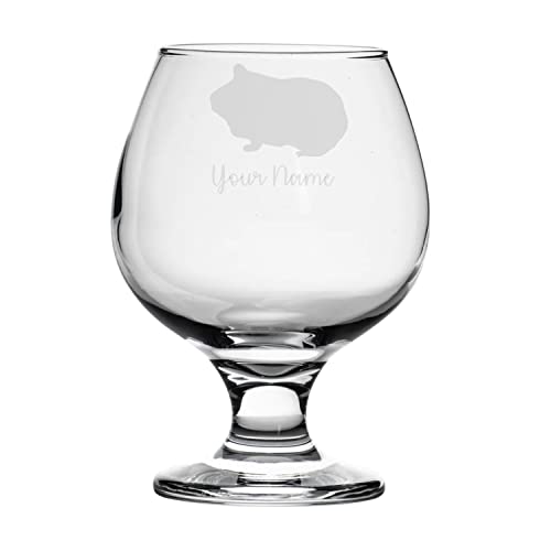 Personalised Guinea Pig Engraved Brandy Snifter Glass, Animal Gift for Women, Gift for Men