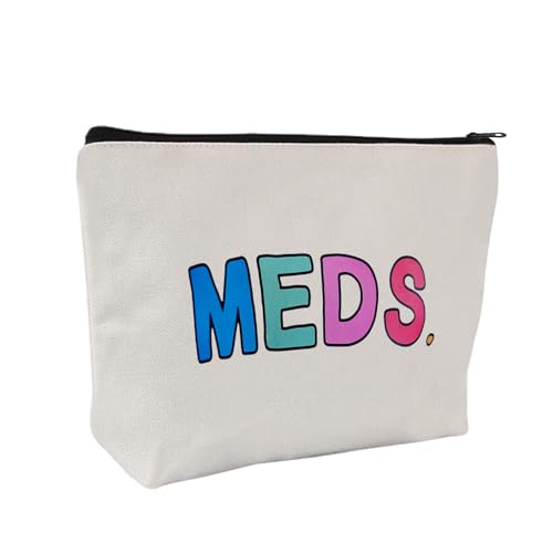 ZOCIGIFTS Medication Bag Travel Pill Organiser | Compact Cosmetic First Aid Kit, Perfect Health Gift, Small Cotton Pouch For Meds (Style G)