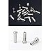 Lightweight Bicycle Spoke Caps Bike Spoke Nipples for Cycling Equipment 50 Pieces (Silver 14mm)