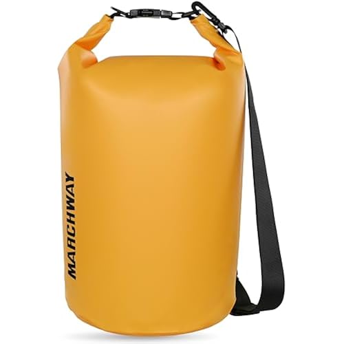 MARCHWAY Floating Waterproof Dry Bag Backpack 5L/10L/20L/30L/40L, Roll Top Sack Keeps Gear Dry for Kayaking, Rafting, Boating, Swimming, Camping, Hiking, Beach, Fishing