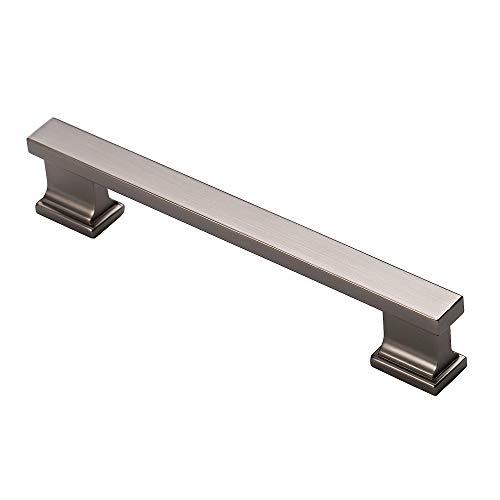 Alzassbg AL3061BBN Brushed Black Nickel, 5 Inch(128mm) Hole Centers Cabinet Hardware Modern Drawer Handle Pulls 10 Pack