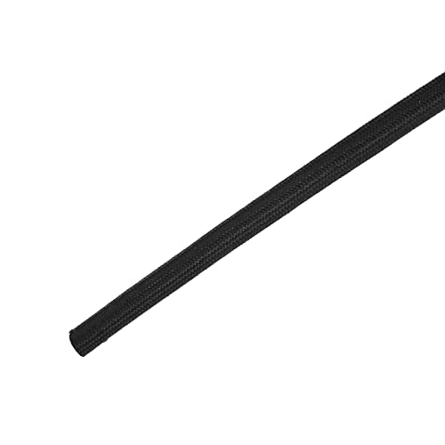DMiotech 6mmx5m(16.4ft) Glasfaser Hülse Isolierung Klein Linen Stoff Schläuche für Draht Schützen mit Harz Schwarz