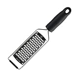 MasterChef Cheese Grater Handheld, Kitchen Food Shredder Tool for Grating Parmesan, Garlic, Ginger etc, Small Flat Zester Grater, Stainless Steel with Non Slip Rubber Foot and Easy Grip Handle