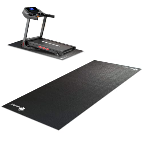 Image of PowerMax Fitness PMM-09 High-Density Treadmill Mat | SBR & PU Synthetic Material | Anti-Slip Surface, Shock Insulation, Noise & Vibration Reduction | Protects Floor & Gym Equipment | Easy-to-Clean