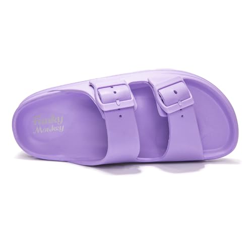 image for FUNKYMONKEY EVA Slides for Women Thick-sole Adjustable Double Buckle W