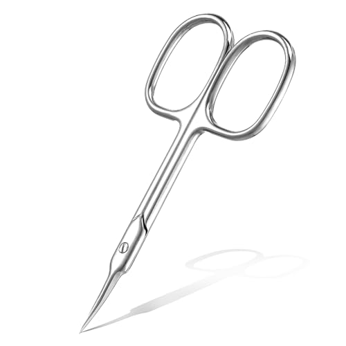 Maluk SE-50/2 Nagelhautschere Extra Fein Gebogen - Professionelle Maniküre-Schere Aus Edelstahl