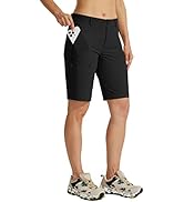 Willit Women's 10" Hiking Golf Long Shorts Quick Dry Athletic Outdoor Summer Shorts with Pockets