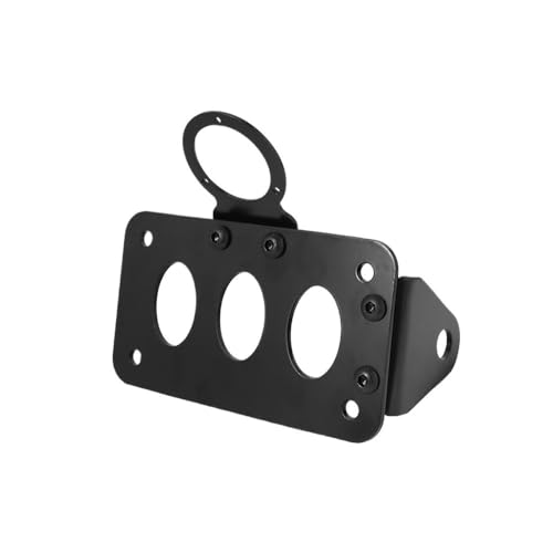 Clignotants feu arrière de frein rond triple fonction en métal noir pour customisation