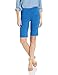 SLIM-SATION Women's petite Wide Band Pull-on Solid Walking Short