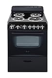 Avanti ERU240P1B Black 24 Inch Electric Freestanding Range