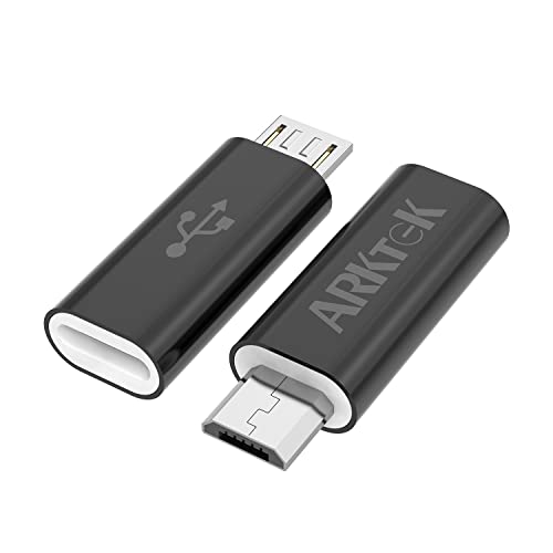 ARKTEK Adapter USB C auf Micro USB, 2 Stücke USB Typ C (Female) zu Micro-USB (Male) Adapter Unterstützt Charging & Sync für Galaxy S7/S7 Edge, LG G4, Nexus 5/Power Bank