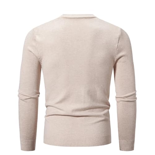 Men’S Slim Fit Sweater O Neck Pullovers Solid Color Long Sleeve Knitted Sweater Men Winter Knitting Pullover3