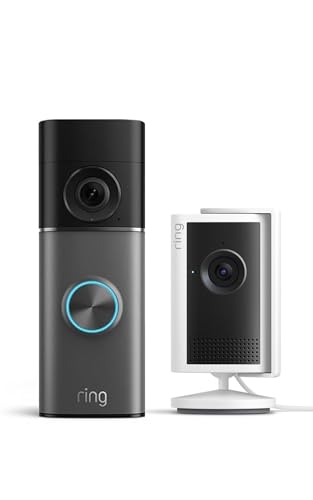 Ring Akku-Video Doorbell Pro (Neueste Gen.) Retinal 4K & 10x-Zoom + 0€ Innenkamera Plus Retinal 2K | Kabellos | Dämmerlicht | Alexa… – Ansicht 1