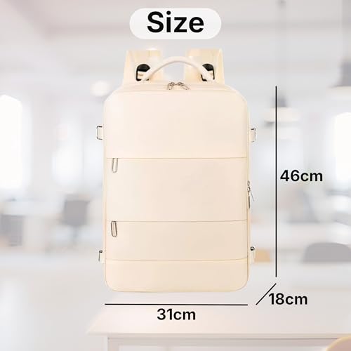 Image of KARRIER Vacuum Compression Backpack with Built-in System for Clothes & Gear Laptop Bags Backpacks for Men and Women 3-in-1 Space-Maximizing Organizer